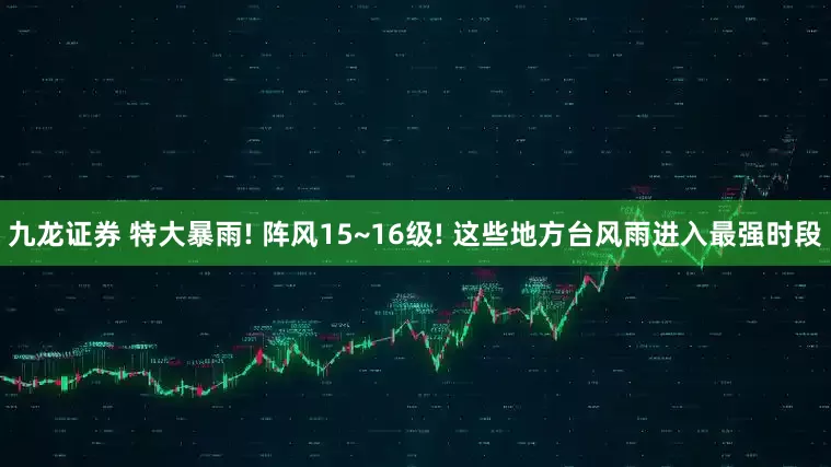 九龙证券 特大暴雨! 阵风15~16级! 这些地方台风雨进入最强时段