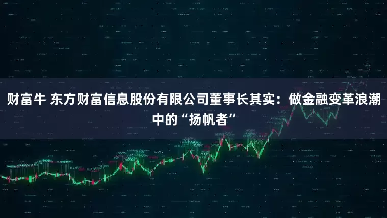 财富牛 东方财富信息股份有限公司董事长其实：做金融变革浪潮中的“扬帆者”