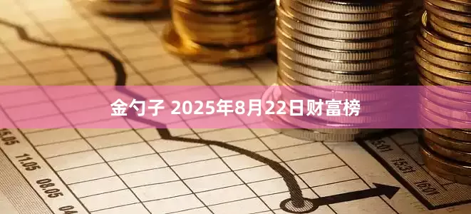 金勺子 2025年8月22日财富榜